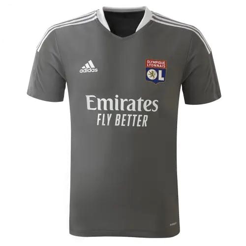 Trainingsshirt Lyon 2021-2022 Grau Günstige Fußballtrikots